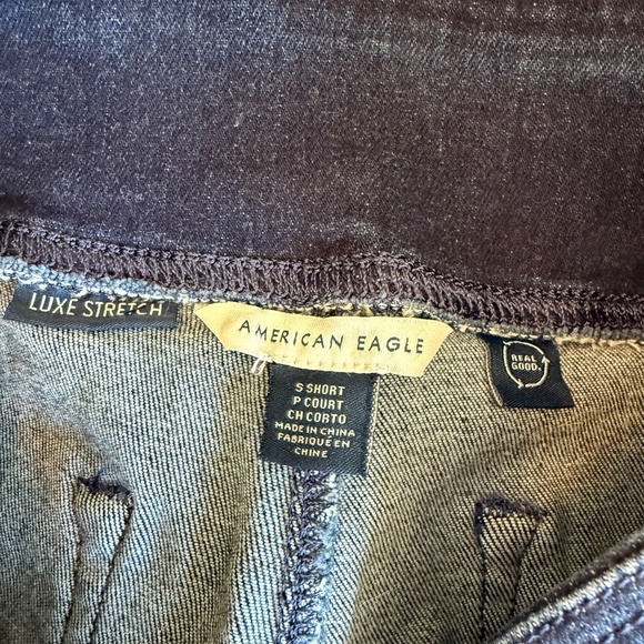 American Eagle Pull On Bootcut Jeans Womens Small Short Luxe Stretch Dark Wash - Picture 4 of 9